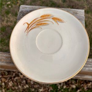 7 Homer Laughlin Golden Wheat Saucers 6”